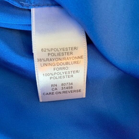 BCBG BLUE BEADED HALTER TOP - Picture 6 of 7